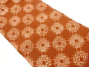 縮緬地変わり青海波模様名古屋帯